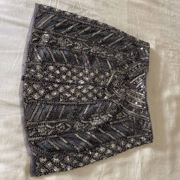 Vici Dresses & Skirts - VICI Grey Sequin Mini Skirt